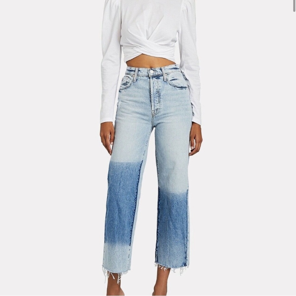 MOTHER Superior Rambler Women's Light Blue Ombre Straight Jeans